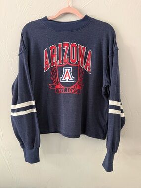NWT Arizona Wildcats Cropped Sweatshirt Womens Large Navy Blue